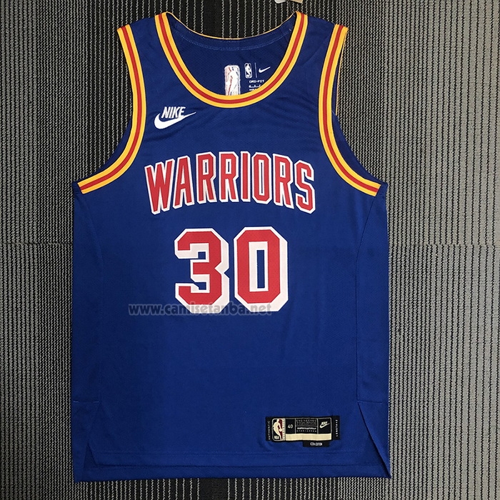 Camiseta Golden State Warriors Stephen Curry #30 Classic 2021-22 Autentico Azul